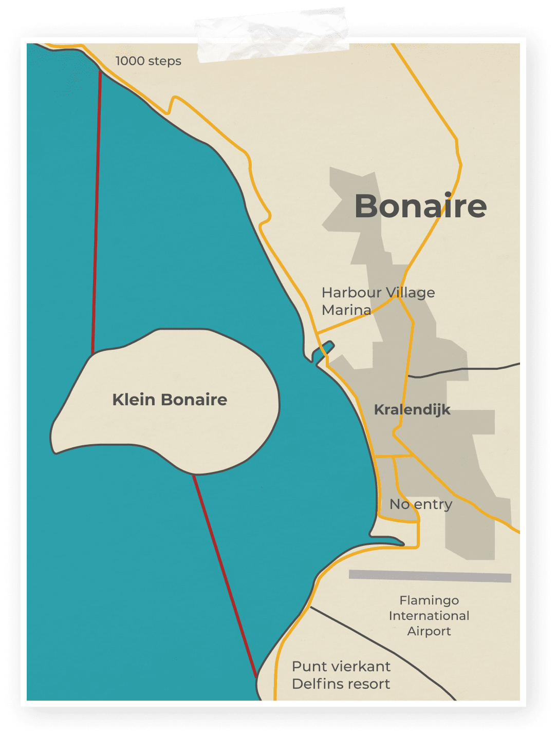 Kaart van Bonaire